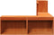 vidaXL - Nachtkastje - met - bureau - 222x122x75 - cm - grenenhout - wasbruin