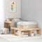 vidaXL - Nachtkastje - met - bureau - 222x122x75 - cm - massief - grenenhout