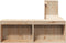 vidaXL - Nachtkastje - met - bureau - 222x122x75 - cm - massief - grenenhout