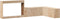 vidaXL - Nachtkastje - met - bureau - 222x122x75 - cm - massief - grenenhout