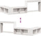 vidaXL - Nachtkastje - met - bureau - 222x122x75 - cm - massief - grenenhout - wit