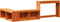 vidaXL - Nachtkastje - met - bureau - 232x112x75 - cm - grenenhout - wasbruin