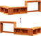 vidaXL - Nachtkastje - met - bureau - 232x112x75 - cm - grenenhout - wasbruin