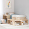 vidaXL - Nachtkastje - met - bureau - 232x112x75 - cm - massief - grenenhout