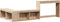 vidaXL - Nachtkastje - met - bureau - 232x112x75 - cm - massief - grenenhout