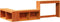 vidaXL - Nachtkastje - met - bureau - 232x122x75 - cm - grenenhout - wasbruin