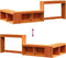 vidaXL - Nachtkastje - met - bureau - 232x122x75 - cm - grenenhout - wasbruin