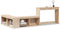 vidaXL - Nachtkastje - met - bureau - 232x122x75 - cm - massief - grenenhout