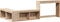vidaXL - Nachtkastje - met - bureau - 232x122x75 - cm - massief - grenenhout