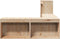 vidaXL - Nachtkastje - met - bureau - 232x122x75 - cm - massief - grenenhout