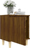 vidaXL - Nachtkastje - met - houten - poten - 40x30x50 - cm - bruin - eikenkleur