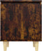 vidaXL - Nachtkastje - met - houten - poten - 40x30x50 - cm - gerookt - eikenkleurig
