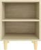 vidaXL - Nachtkastje - met - houten - poten - 40x30x50 - cm - sonoma - eikenkleurig