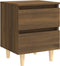 vidaXL - Nachtkastje - met - houten - poten - 40x35x50 - cm - bruin - eikenkleur