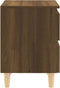 vidaXL - Nachtkastje - met - houten - poten - 40x35x50 - cm - bruin - eikenkleur