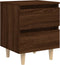 vidaXL - Nachtkastje - met - houten - poten - 40x35x50 - cm - bruin - eikenkleur