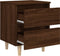 vidaXL - Nachtkastje - met - houten - poten - 40x35x50 - cm - bruin - eikenkleur