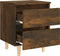 vidaXL - Nachtkastje - met - houten - poten - 40x35x50 - cm - gerookt - eikenkleurig
