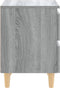 vidaXL - Nachtkastje - met - houten - poten - 40x35x50 - cm - grijs - sonoma - eiken