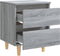 vidaXL - Nachtkastje - met - houten - poten - 40x35x50 - cm - grijs - sonoma - eiken