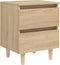 vidaXL - Nachtkastje - met - houten - poten - 40x35x50 - cm - sonoma - eikenkleurig