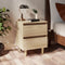 vidaXL - Nachtkastje - met - houten - poten - 40x35x50 - cm - sonoma - eikenkleurig