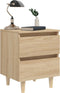 vidaXL - Nachtkastje - met - houten - poten - 40x35x50 - cm - sonoma - eikenkleurig