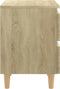vidaXL - Nachtkastje - met - houten - poten - 40x35x50 - cm - sonoma - eikenkleurig