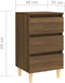 vidaXL - Nachtkastje - met - houten - poten - 40x35x69 - cm - bruin - eikenkleur