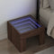 vidaXL - Nachtkastje - met - Infinity - LED - 40x40x30 - cm - bruin - eikenkleurig