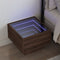 vidaXL - Nachtkastje - met - Infinity - LED - 40x40x30 - cm - bruin - eikenkleurig