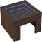vidaXL - Nachtkastje - met - Infinity - LED - 40x40x30 - cm - bruin - eikenkleurig