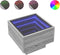 vidaXL - Nachtkastje - met - Infinity - LED - 40x40x30 - cm - grijs - sonoma - eiken