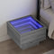 vidaXL - Nachtkastje - met - Infinity - LED - 40x40x30 - cm - grijs - sonoma - eiken
