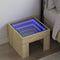 vidaXL - Nachtkastje - met - Infinity - LED - 40x40x30 - cm - sonoma - eikenkleurig