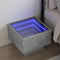vidaXL - Nachtkastje - met - Infinity - LED - 40x40x30 - cm - betongrijs