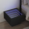 vidaXL - Nachtkastje - met - Infinity - LED - 40x40x30 - cm - zwart