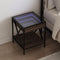 vidaXL - Nachtkastje - met - Infinity - LED - 40x40x49 - cm - bruin - eikenkleurig