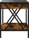 vidaXL - Nachtkastje - met - Infinity - LED - 40x40x49 - cm - gerookt - eikenkleurig