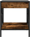 vidaXL - Nachtkastje - met - Infinity - LED - 40x40x49 - cm - gerookt - eikenkleurig