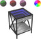 vidaXL - Nachtkastje - met - Infinity - LED - 40x40x49 - cm - grijs - sonoma - eiken