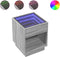 vidaXL - Nachtkastje - met - Infinity - LED - 40x40x50 - cm - grijs - sonoma - eiken