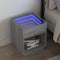 vidaXL - Nachtkastje - met - Infinity - LED - 40x40x50 - cm - grijs - sonoma - eiken