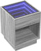 vidaXL - Nachtkastje - met - Infinity - LED - 40x40x50 - cm - grijs - sonoma - eiken