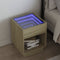 vidaXL - Nachtkastje - met - Infinity - LED - 40x40x50 - cm - sonoma - eikenkleurig