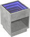 vidaXL - Nachtkastje - met - Infinity - LED - 40x40x50 - cm - betongrijs