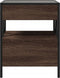vidaXL - Nachtkastje - met - Infinity - LED - 40x40x51 - cm - bruin - eikenkleurig