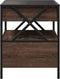 vidaXL - Nachtkastje - met - Infinity - LED - 40x40x51 - cm - bruin - eikenkleurig