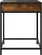 vidaXL - Nachtkastje - met - Infinity - LED - 40x40x51 - cm - gerookt - eikenkleurig