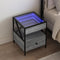 vidaXL - Nachtkastje - met - Infinity - LED - 40x40x51 - cm - grijs - sonoma - eiken